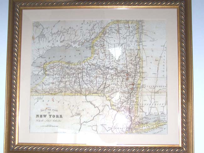 Mitchell's Map of New York State circa 1849